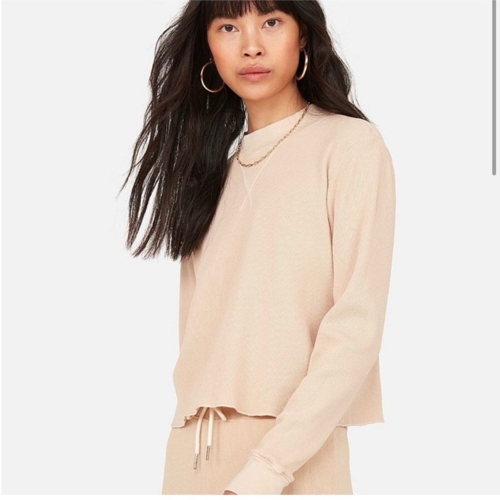 MATE The Label Organic Thermal Boxy Crop - Size S - Latte